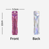Clear WIndow Purple Ziplock Packaging Pouch Heat Sealable Reclosable Transparent Front Holographic Zipper Bag