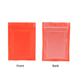 Custom Printed:7.5x13cm One Side Clear Matte Zip Lock Pouches Resealable Various Color Flat Plastic Packag e Bags with Frosted Window
