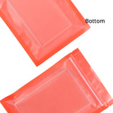 Custom Printed:7.5x13cm One Side Clear Matte Zip Lock Pouches Resealable Various Color Flat Plastic Packag e Bags with Frosted Window