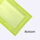 Custom Printed:7.5x13cm One Side Clear Matte Zip Lock Pouches Resealable Various Color Flat Plastic Packag e Bags with Frosted Window