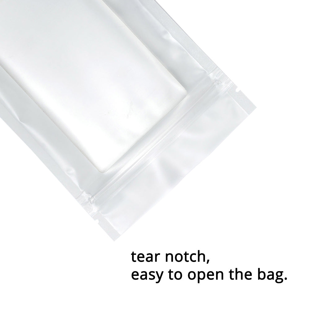 Custom Printed:7.5x13cm One Side Clear Matte Zip Lock Pouches Resealable Various Color Flat Plastic Packag e Bags with Frosted Window