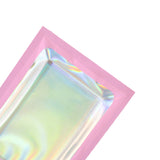 Glossy Pink Mylar Bags Eco-friendly Heat Sealable Foil Flat Zip Lock Pouches Jewelry Zipper Storage