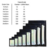 Glossy Black Mylar Bags Aluminum Foil Heat Seal Various Sizes Zipper Flat Bottom Zip Lock Jewelry Pouch With Transparent Window