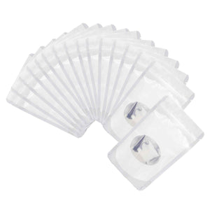 12x18cm 14x20cm Glossy White Standing Up Zip Lock Pouches Resealable Aluminum Foil Heat Seal Mylar Bags Doypack With Clear Window