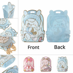 30x39cm Super Big Lovely Blue Puppy Printed Stand Up Doypack Pouch Smell Proof Reusable Food Grade Ziplock Bag
