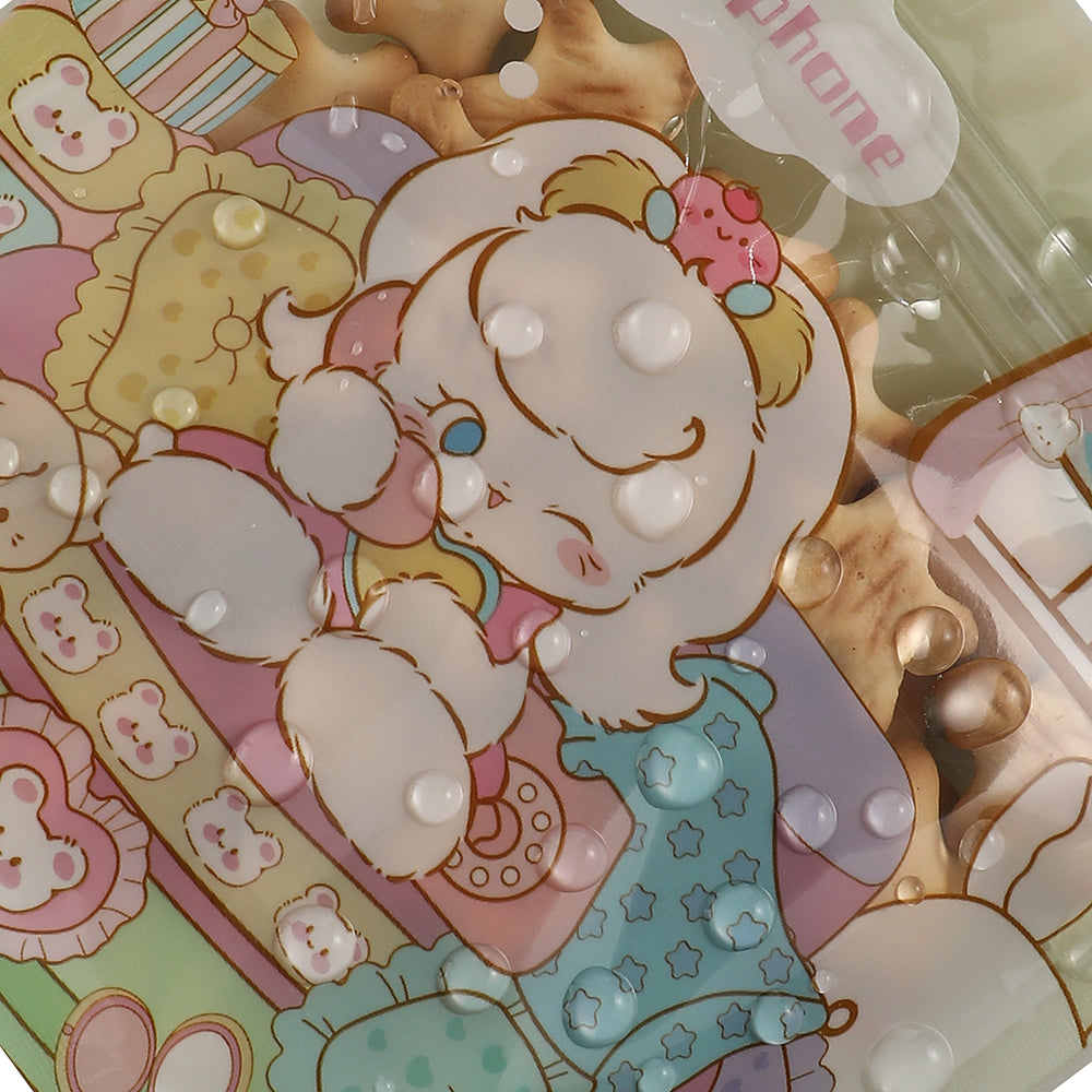 13x13cm Square Stand Up Zipper Doypack Smell Proof Reclosable Food Packaging Cute Animal Colorful Printed Zip Lock Bags