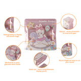 13x13cm Square Stand Up Zipper Doypack Smell Proof Reclosable Food Packaging Cute Animal Colorful Printed Zip Lock Bags