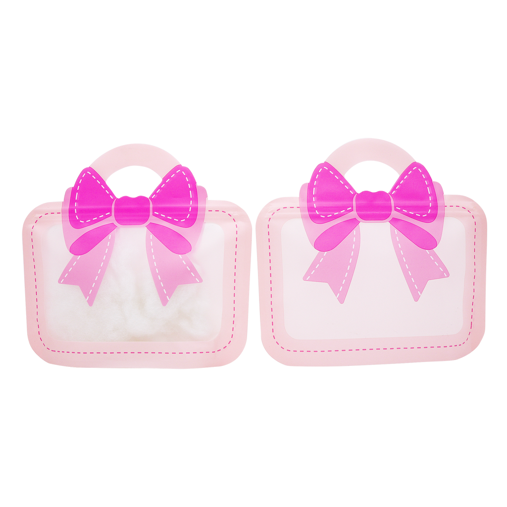 Resealable Standing Up Zip Lock Pouches Smell Proof Printed Bowknot Doypack Bag Matte Plastic HandBag With Frosted Window