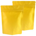 Resealable Stand Up Matte Gold Aluminum Foil Zip Lock Storage Pouches Eco-friendly Various Sizes Heat Sealable Mylar Bags