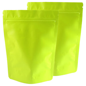 Stand Up Aluminum Foil Mylar Package Bags Resealable Waterproof Matte Green Heat Sealing Zip Lock Pouches