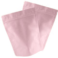 Round Corner Matte Pink Aluminum Foil Stand Up Mylar Bags Various Sizes Waterproof Heat Sealable Zip Lock Pouches