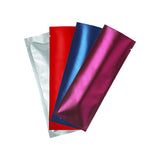 6x17cm Open Top Aluminum Foil Matte Silver Red Blue Purple Pouches Reusable Heat Seal Vacuum Long Size Coffee Bean Mylar Packaging Bags
