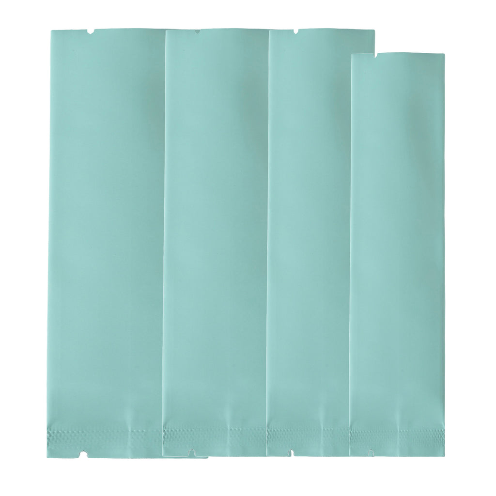 100pcs Mattte Blue Long Aluminum Foil Heat Seal Pouch Resealable Various Sizes Open Top Mylar Packaging Bags