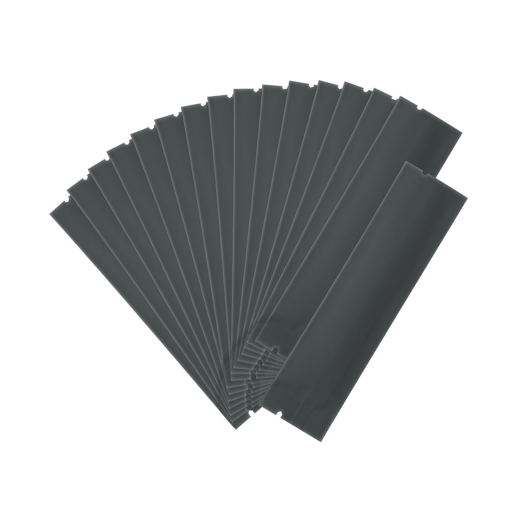 100pcs Matte Black Coffee Sugar Pouches Various Size Open Top Powder Storage Reusable Aluminum Foil Heat Seal Mylar Package Bags