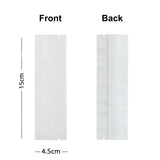 Cuatom Printed:Flat Matte White Silver Blue Long Coffee Powder Package Bags Aluminum Foil Heat Seal Mylar Pouches