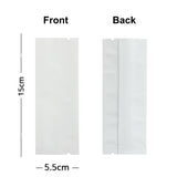 Cuatom Printed:Flat Matte White Silver Blue Long Coffee Powder Package Bags Aluminum Foil Heat Seal Mylar Pouches