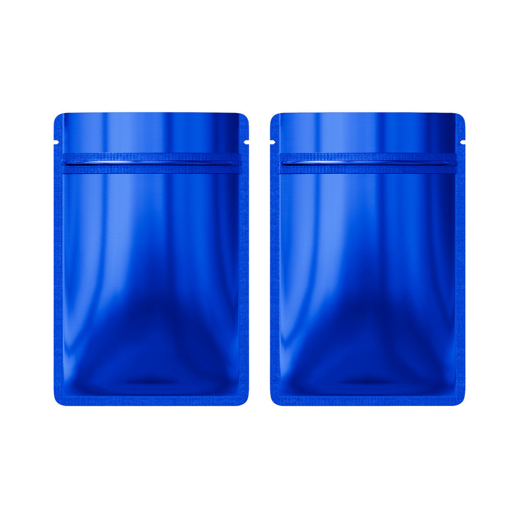 Flat Bottom Aluminum Foil Vacuum Ziplock Bag Smell Proof Glossy Heat Sealing Zip Lock Pouches Mylar Storage Bags