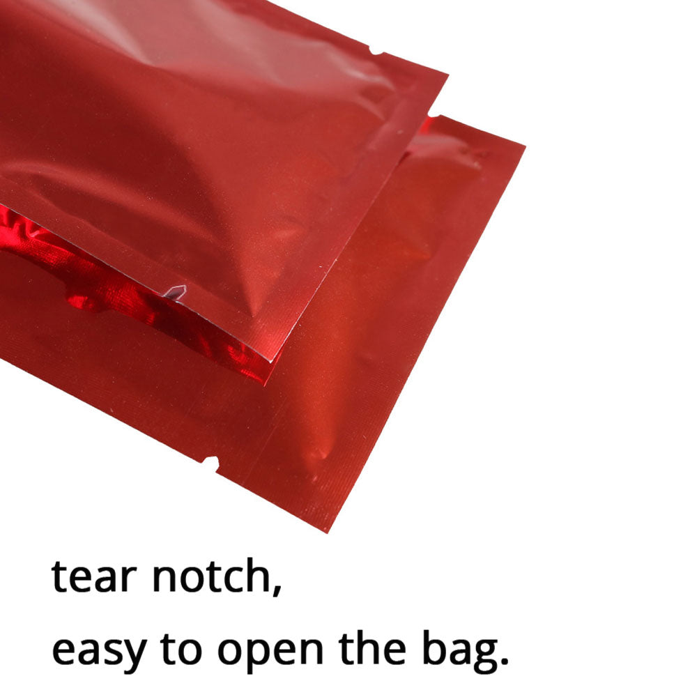 Multi Sizes Eco-friendly Heat Seal Open Top Foil Mylar Vacuum Packing Pouch Glossy Flat Vacuum Bag