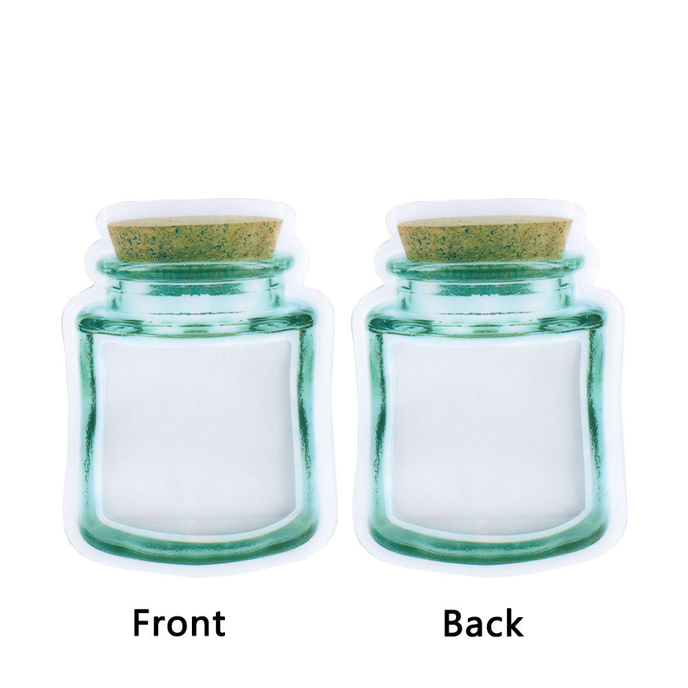 New Design Matte Green Special Shaped Mason Jar Liquid Storage Pouch Plastic Mylar Reusable Stand Up Zip Lock Bag