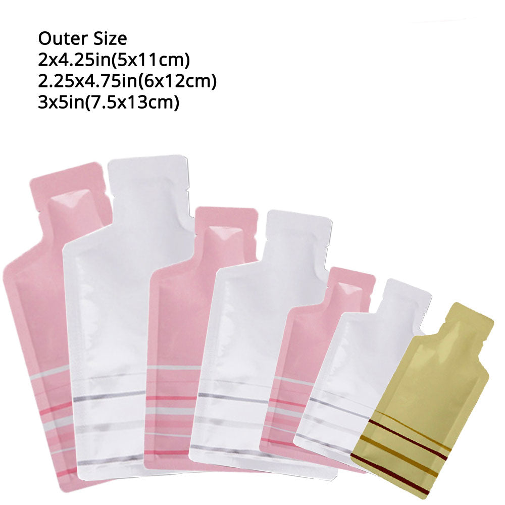 Premium Portable Cute Bottle Shape Open Top Aluminum Mylar Food Smell Proof Packing Bag