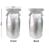 12x23cm Aluminium Foil Mylar Jar Bottle Bag Eco Recyclable Glossy Silver Stand Up Storage Zip Lock Sealed Sachet