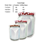 Custom Printed:New Design Mason Jar Pouch Plastic Mylar Packaging Stand Up Red Zipper Bag Matte Household Storage Bag