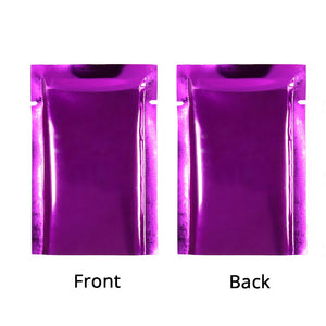 Vacuum Heat Sealing Tobacco Pouches Glossy Open Top Packaging Bags Recyclable  Foil Mylar Storage Bags Smell Proof Powder Bags