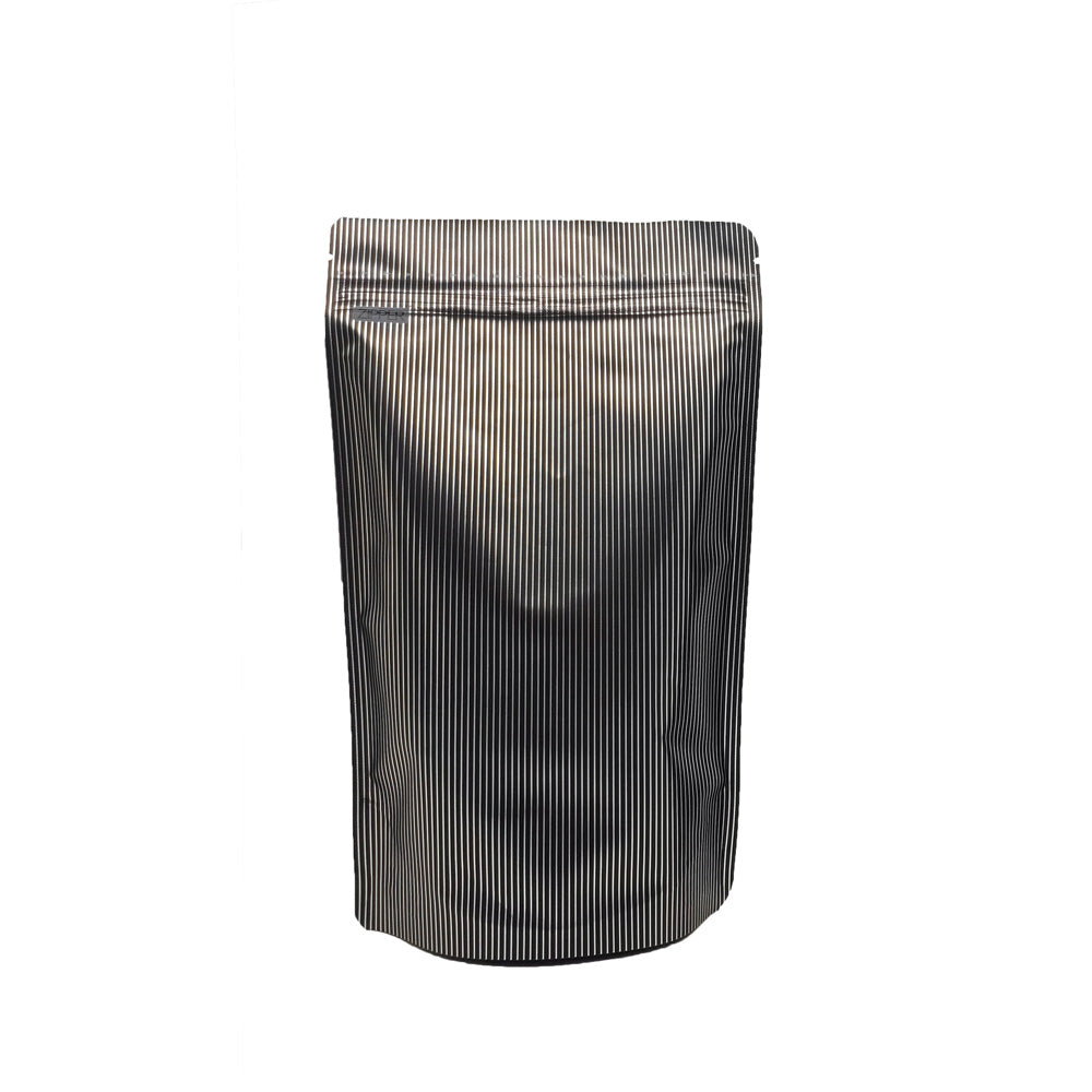 Custom Printed:Metallic Foil Mylar Bag 15x24cm Various Colors Stand Up Storage Pouch W/Stripe And Tear Notch Reusable Zipper Bag