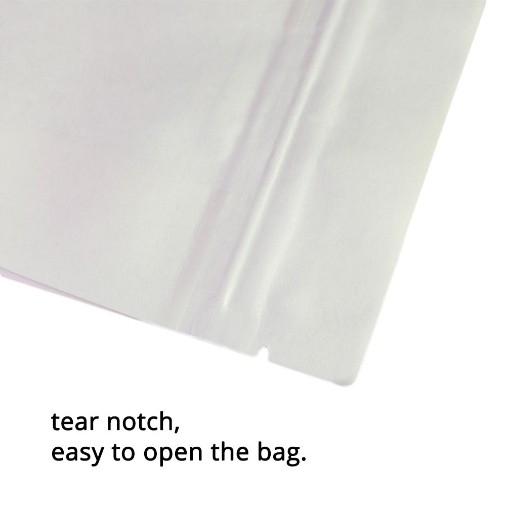 Custom Printed: Zip Lock Bag Kraft Paper In Stock White With Frosted Window Eco Biodegradable Wheat Cereal Storage Stand Up Pouch