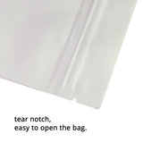 Custom Printed: Zip Lock Bag Kraft Paper In Stock White With Frosted Window Eco Biodegradable Wheat Cereal Storage Stand Up Pouch