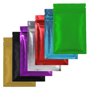 Eco-friendly Various Colors Smell Proof Heat Sealing Candy Packaging Pouches Foil Mylar Zip Lock Storage Bags