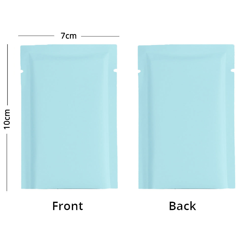 Vacuum Heat Sealable Smell Proof Packaging Bags Green Blue Open Top Tear Notch Pouches Foil Mylar Bags For Powder