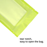Eco Smell Proof Food Packaging Bags Zip Lock Storage Bags Matte Foil Mylar Plastic Pouches With Tear Notch