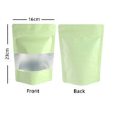 Zip Lock Bag Matte With Frosted Window And Maple Leaf Pattern Aluminium Foil Stand Up Eco Sealed Storage Pouch