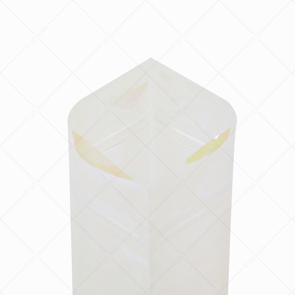 Plastic Mylar Bag Glossy Holographic Pink Comestic Jewellery Candy Storage Zip Lock Pouch Resealable Polybag