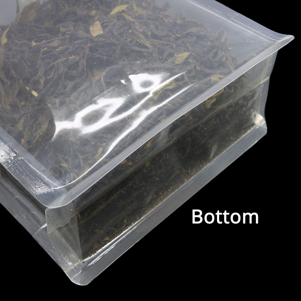 50Pcs/Pack Glossy Clear Stand Up Eco Bag Cereal Wheat Coffee Rice Storage Smellproof Plastic Mylar Ziplock Bag