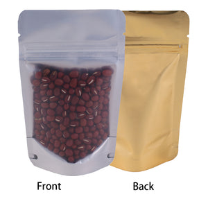 Recyclable Eco Glossy Translucent Stand Up Zipper Heat Seal Bag Foil Packaging Tea Coffee Powder Storage Organizer