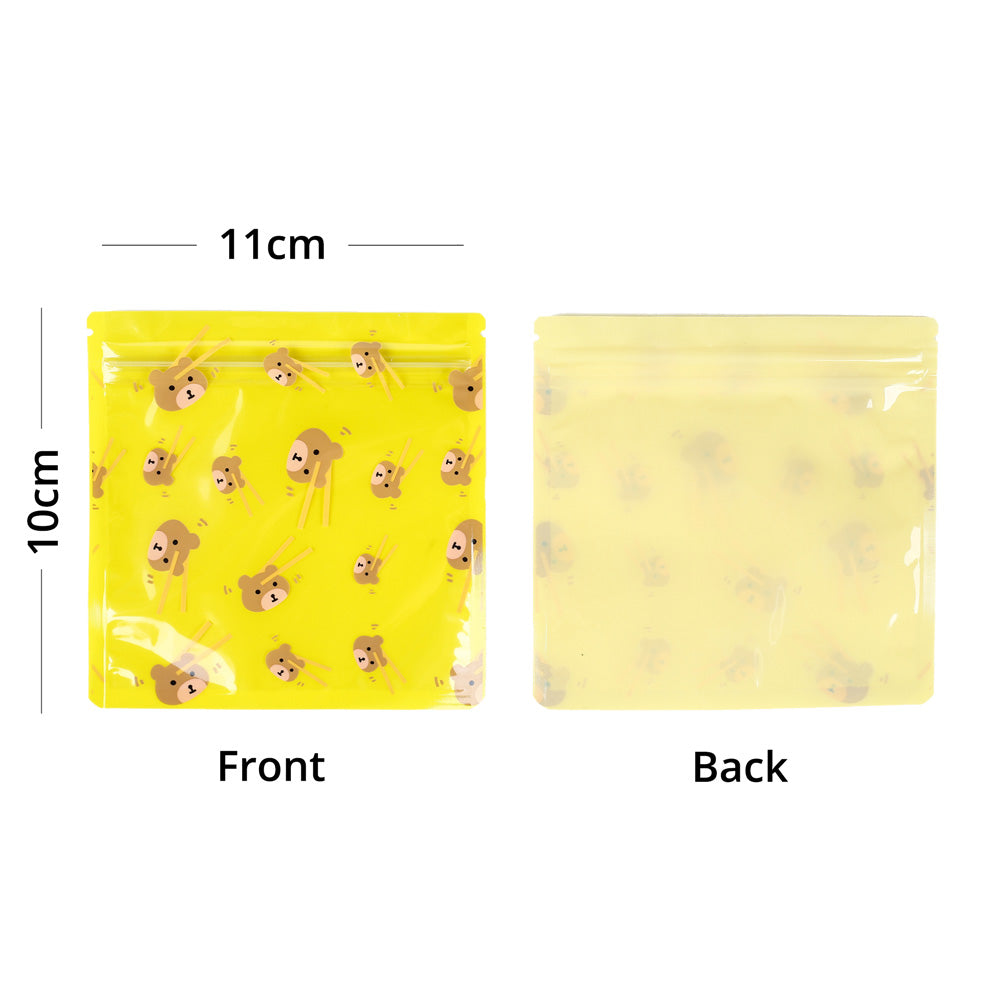 Custom Glossy Flat Bottom Plastic Mylar Packaging Bag Mylar Eco Heat Seal Storage Zipper Bag With Print And Tear Notch