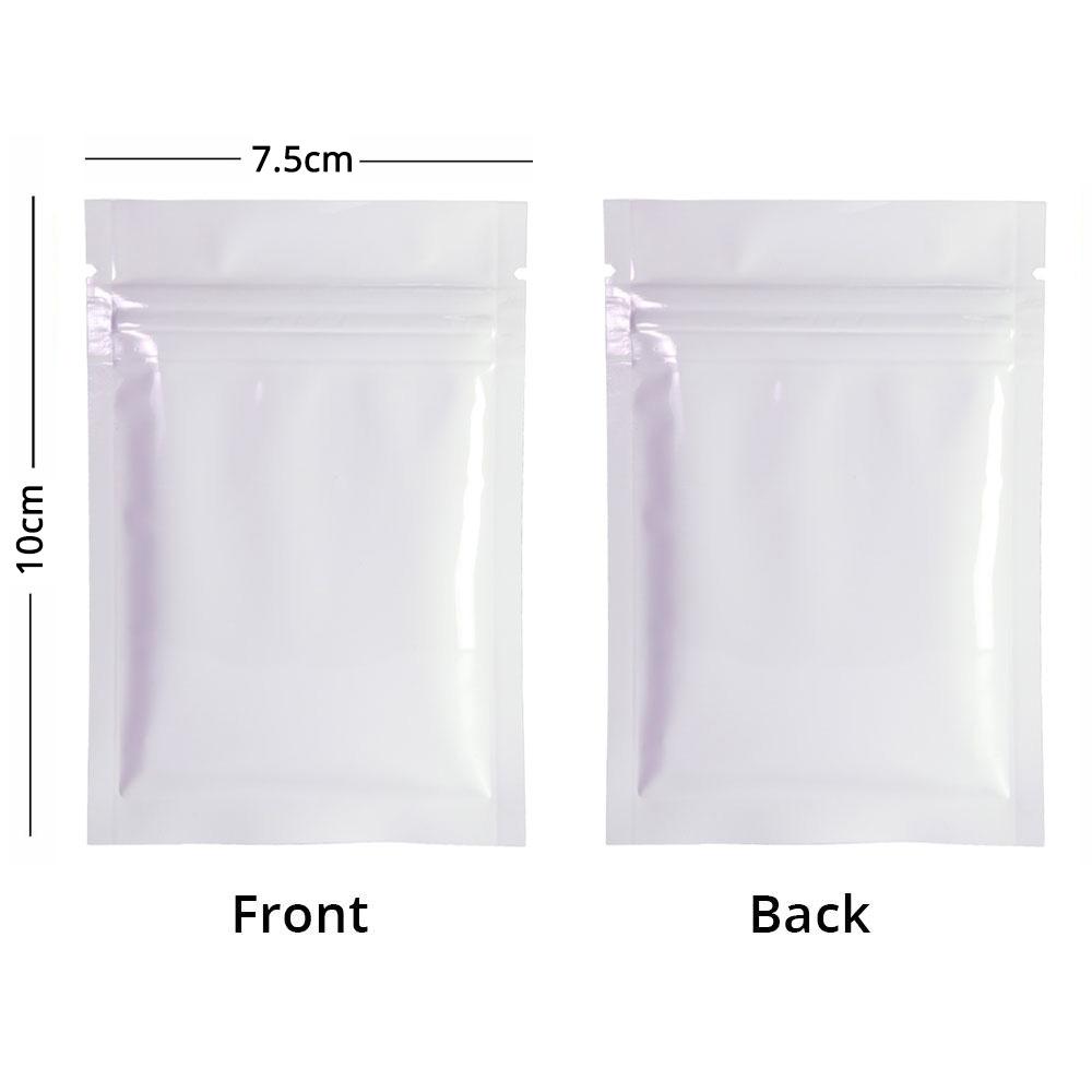Small Glossy Colors Flat Gift Zip Lock Packing Bag Heat Sealing Foil Mylar Food Pouch
