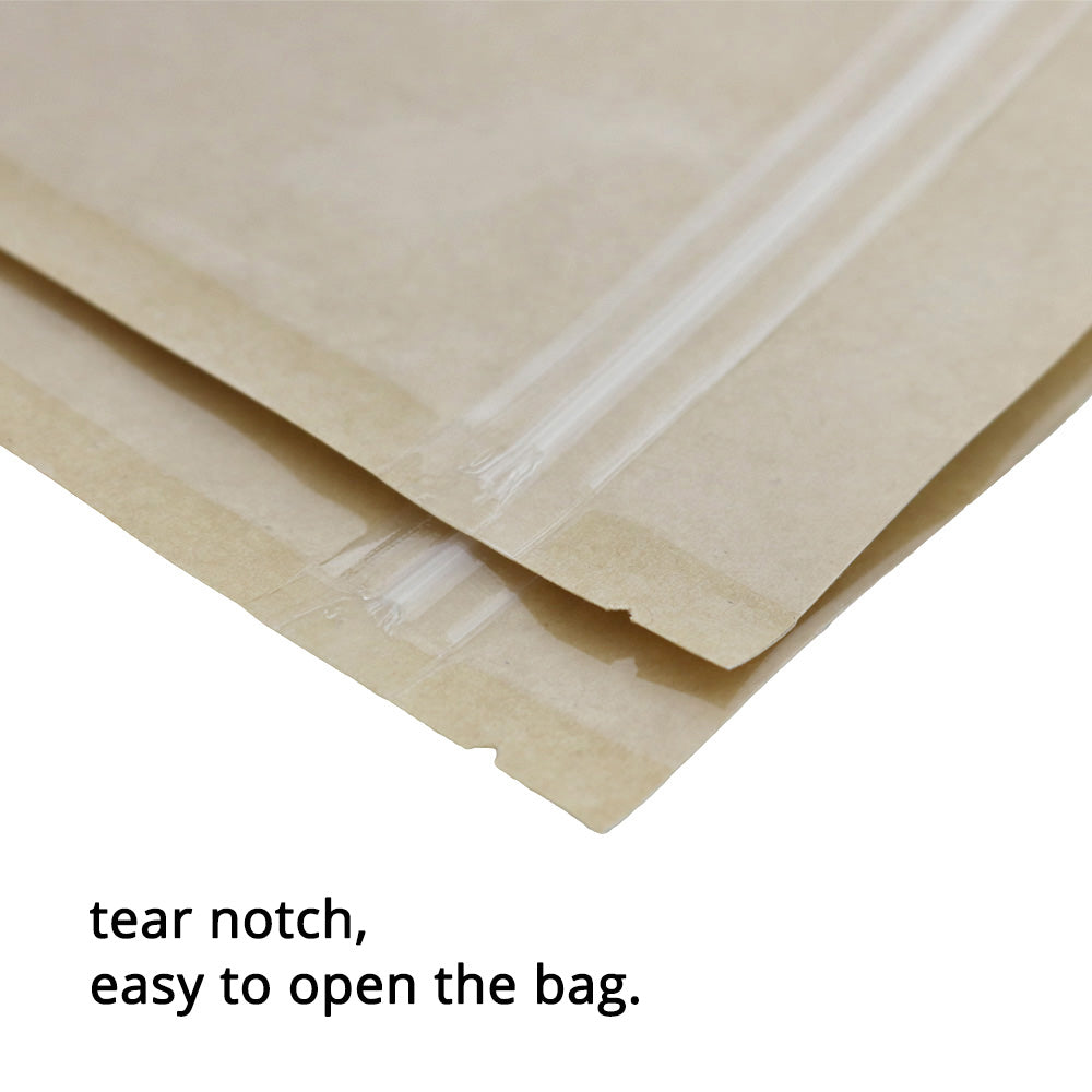 Custom Printed: Glossy Kraft Mylar Eco Zip Lock Pouch Waterproof Recyclable Stand Up Storage Coffee Bean Snack Food Bag