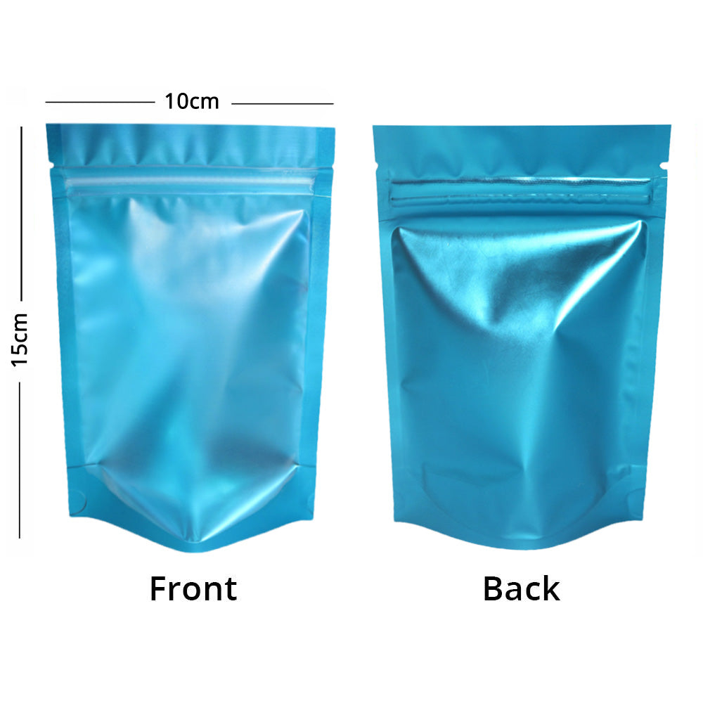Stand Up Mylar Bag Matte Frosted Front Multicolors Stand Up Metallic Foil Zipper Bag Food Nut Travel Sample Storage Pouch