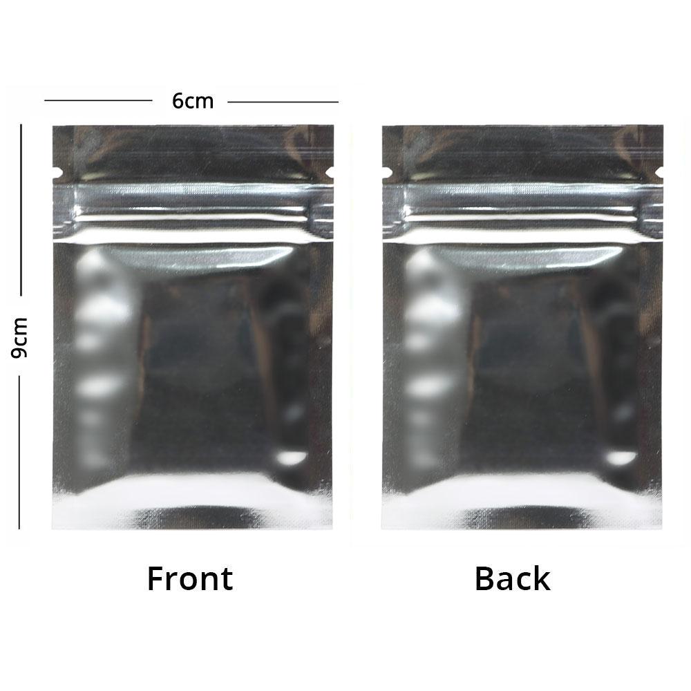 Small Glossy Colors Flat Gift Zip Lock Packing Bag Heat Sealing Foil Mylar Food Pouch
