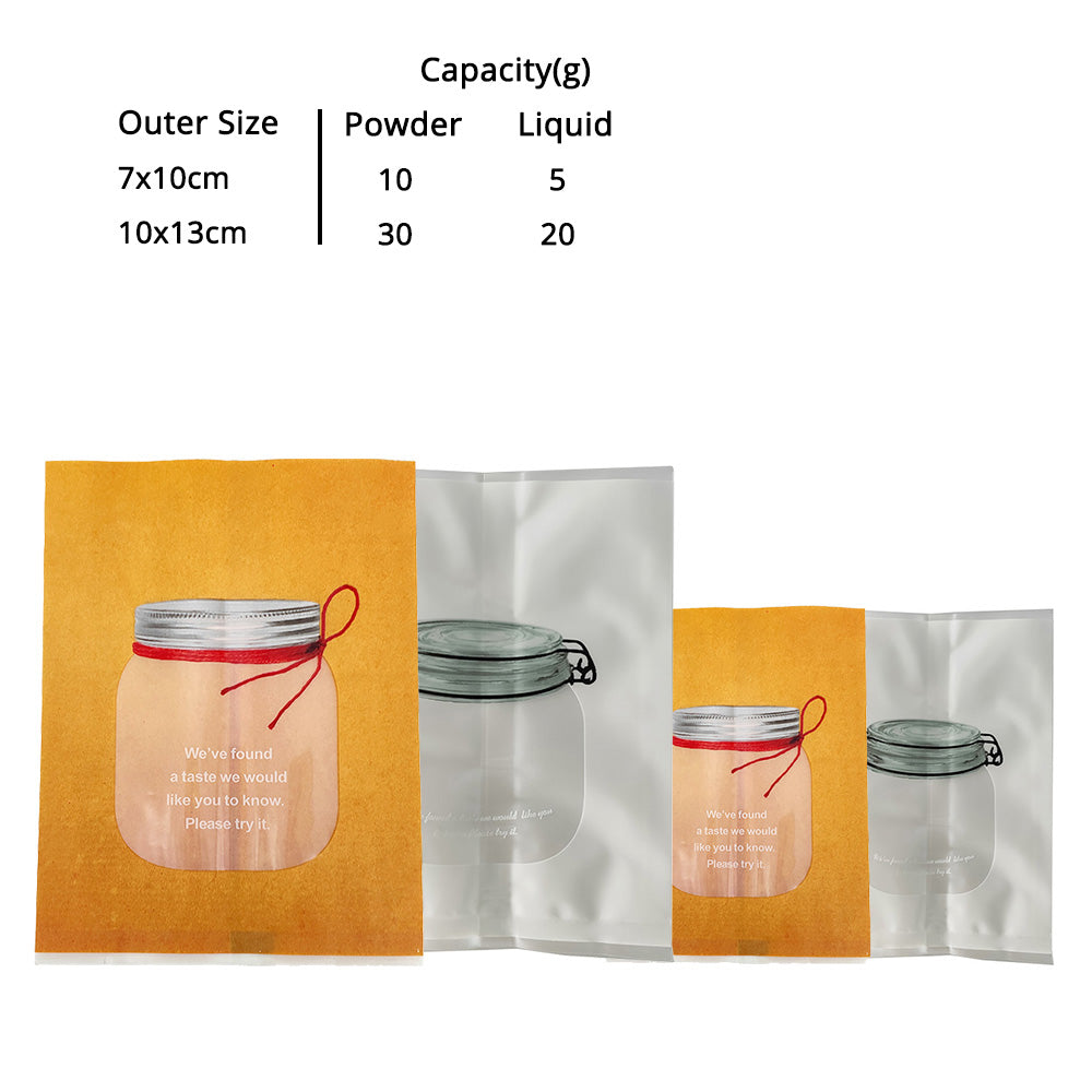 Plastic Bags Jar Printing Vacuum Seal Heat Seal Package Bags Flat Tear Notch Matte PP Mylar Storage Pouches w/Window