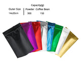 Custom 14x20cm Matte Frosted Front Zip Lock Bag With Valve Foil Mylar Sealed Stand Up Storage organizer Bag