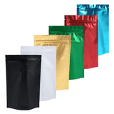 15x23cm Custom Matte Valve Ziplock Doypack Frosted Metallic Foil Plastic Storage Packaging Stand Up Recyclable Eco Bag With Tear Notch