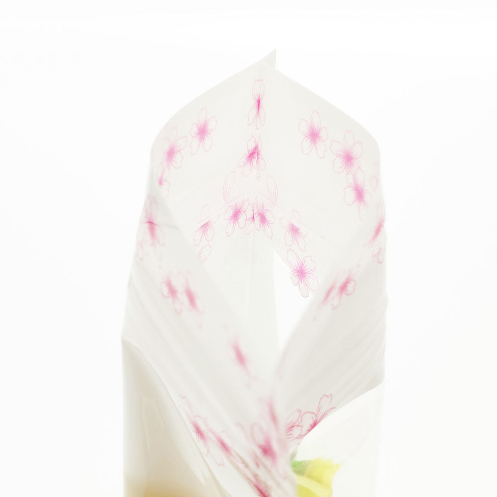 Premium Recyclable White Plastic Mylar Packaging Bag Clear Window Zip Lock Flat Storage Pouch With Flower Printing