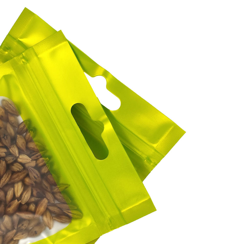 Large Sizes PP Plastic Bag Zip Lock Phone Accessories Bag With Butterfly Hole Clear Front Mylar Storage Pouch