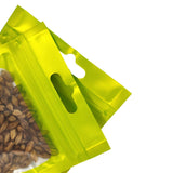 Large Sizes PP Plastic Bag Zip Lock Phone Accessories Bag With Butterfly Hole Clear Front Mylar Storage Pouch