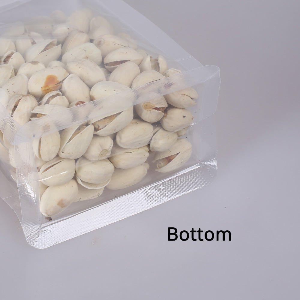 Custom Printed:Hot Sale Glossy Clear Cereal Storage Packaging Zipper Bag Plastic Mylar Stand Up With Tear Notch