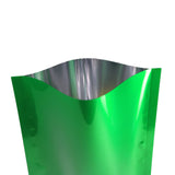 Vacuum Heat Sealable Smell Proof Packaging Bags Green Blue Open Top Tear Notch Pouches Foil Mylar Bags For Powder
